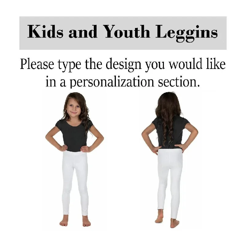 Custom Unisex AOP Kids and Youth Legging Stylish Side-Stripe Leggings