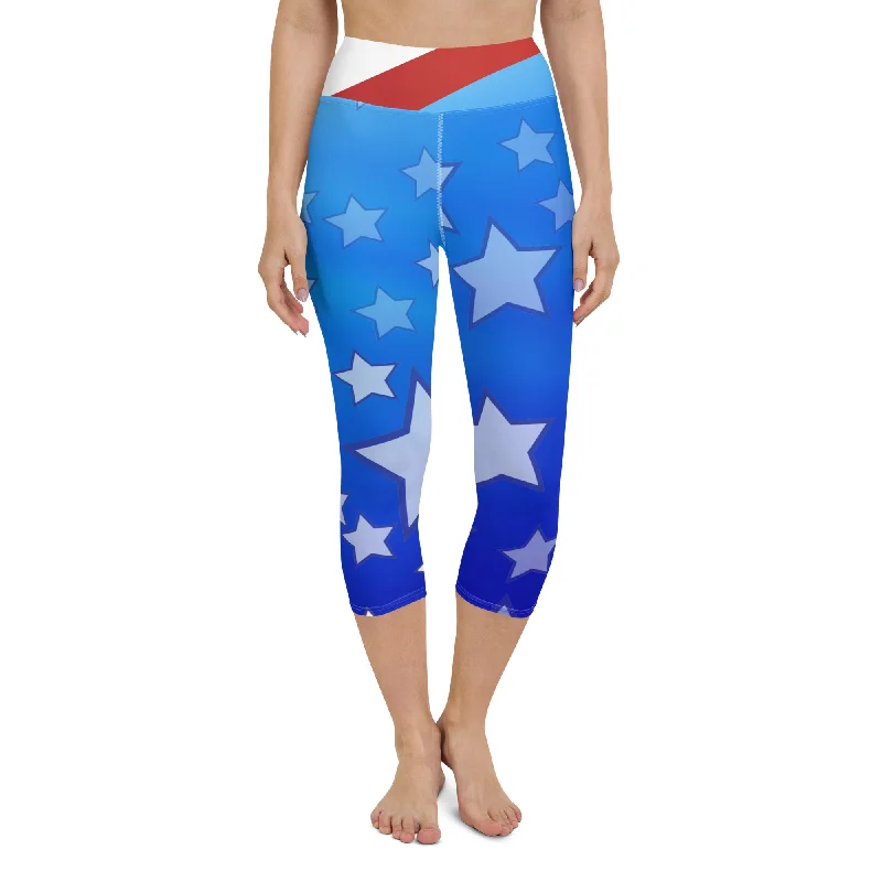 Patriot Yoga Capri Leggings lioness-love Fashionable Smooth Fit Leggings