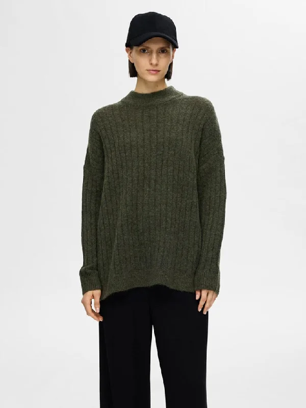 Selected Femme Maline Sweater in Kalamata Melange Hooded Sweater Collared Sweater Shawl Collar Selected Femme Maline Sweater in Kalamata Melange Hooded Sweater Collared Sweater Shawl Collar