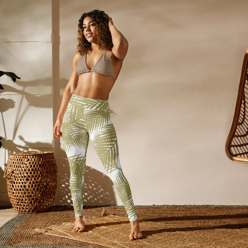 Tropical Yoga Fashion Leggings Fashionable Fitted Workout Leggings