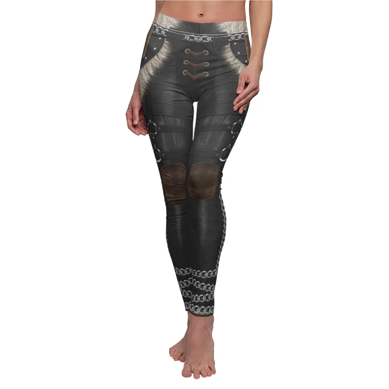 Viking Women's Ver.2 Leggings, Warrior Costume Comfortable Ribbed Waistband Leggings Viking Women's Ver.2 Leggings, Warrior Costume Comfortable Ribbed Waistband Leggings
