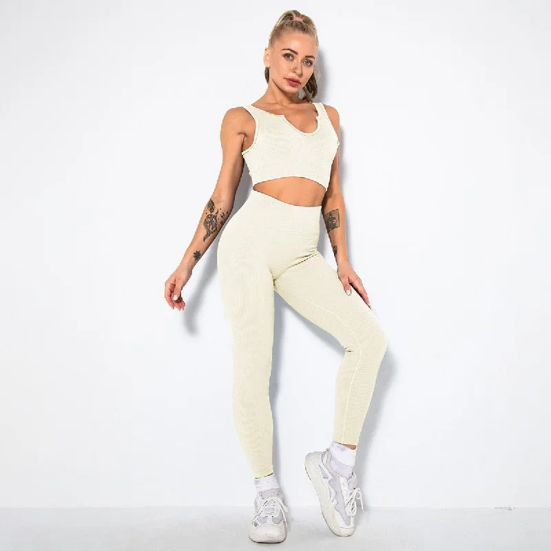 v-bra+Leggings-white