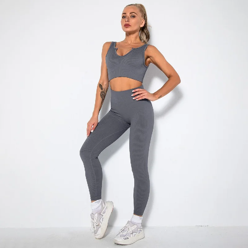 v-bra+Leggings-grey