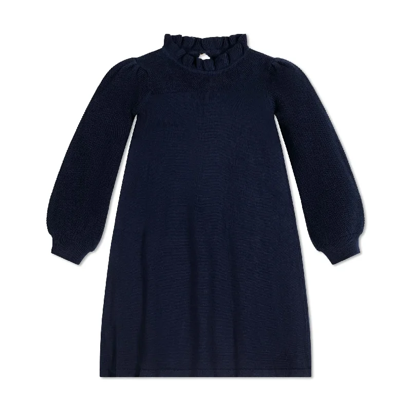 Ruffle Neck Sweater Dress