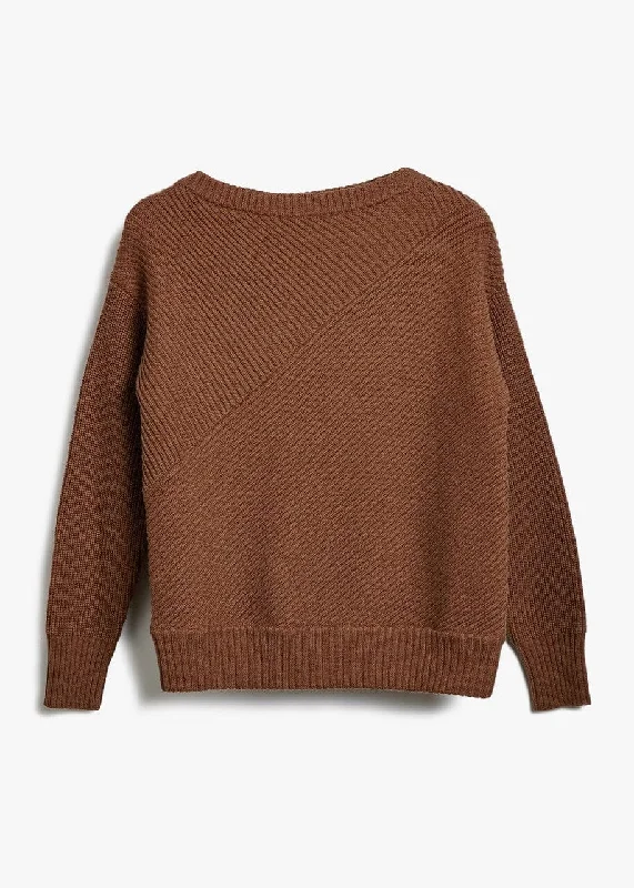 Angled Rib Sweater - Moka