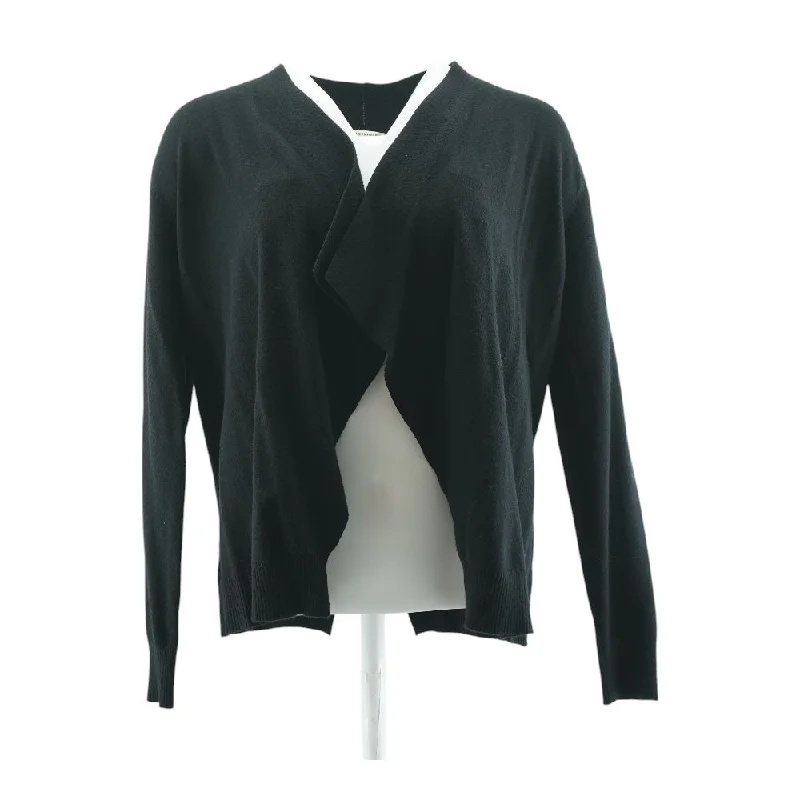 Black Solid Cardigan Sweater