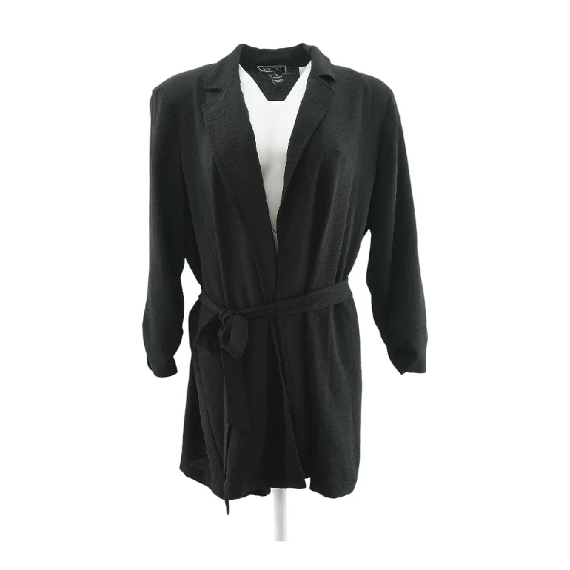 Black Solid Cardigan Sweater