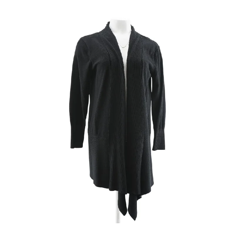 Black Solid Cardigan Sweater