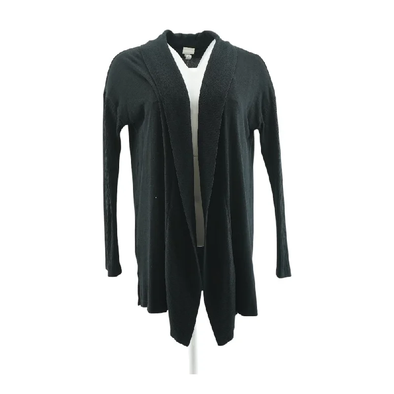 Black Solid Cardigan Sweater