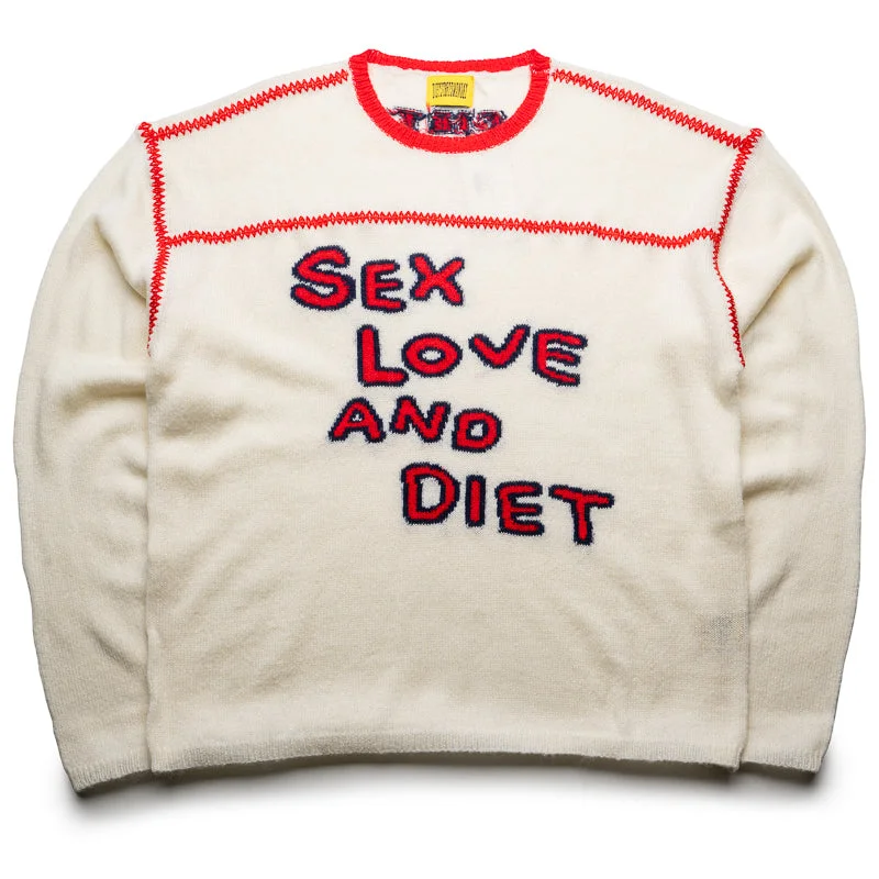 Diet Starts Monday SL&D Knit Sweater - Cream/Red