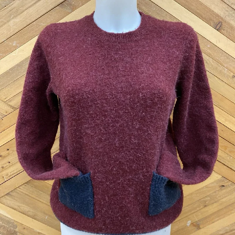 Ellen Tracy - Women's Alpaca-Blend Sweater: Burgundy/Navy-women-MD