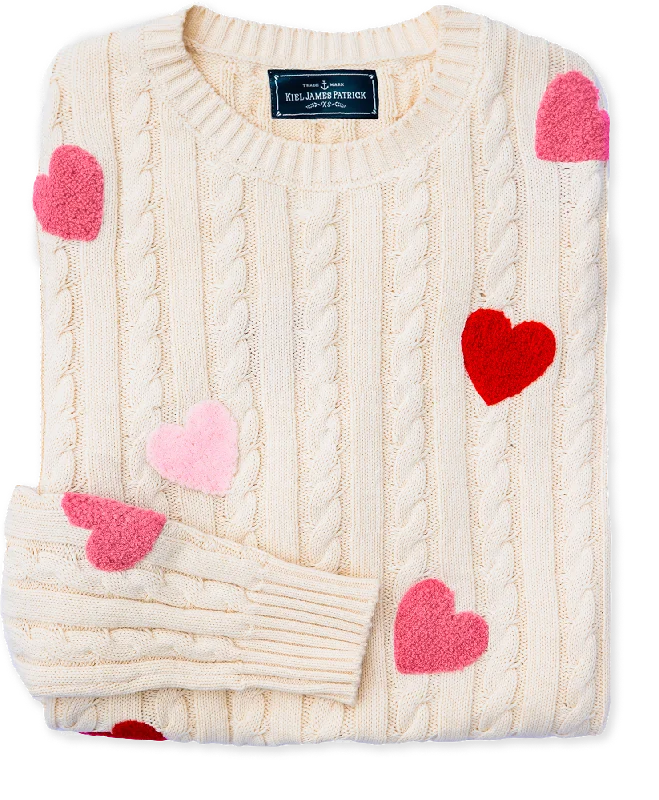 Heart Cable Knit Sweater