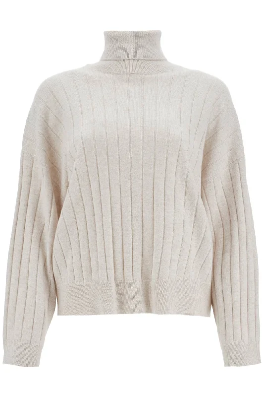 High-neck Cashmere Pullover Sweater