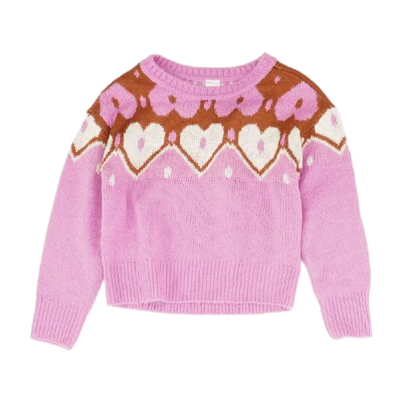 Pink Hearts Crewneck Sweater