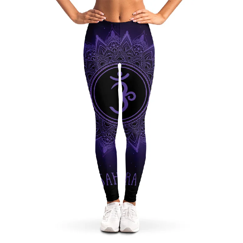 Sahasrara Chakra Symbol Print Women's Leggings