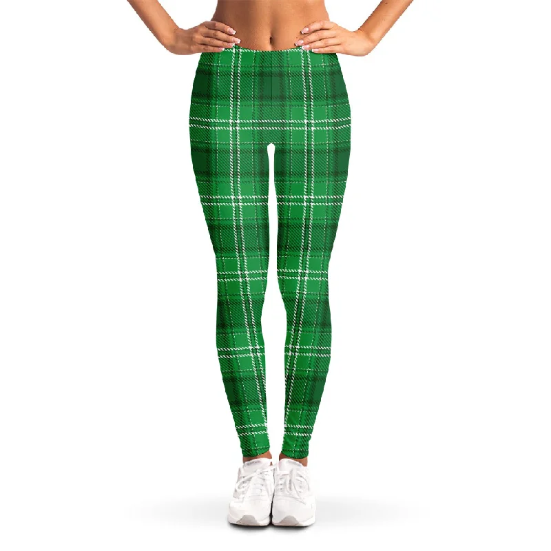 Saint Patrick's Day Tartan Print Women's Leggings