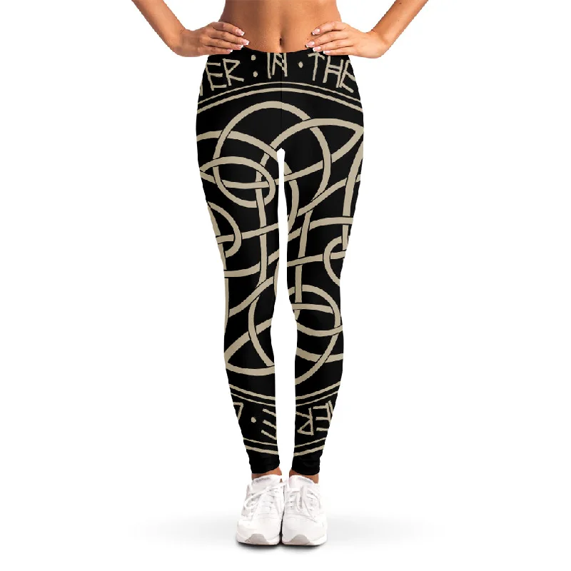 Scandinavian Viking Symbol Print Women's Leggings