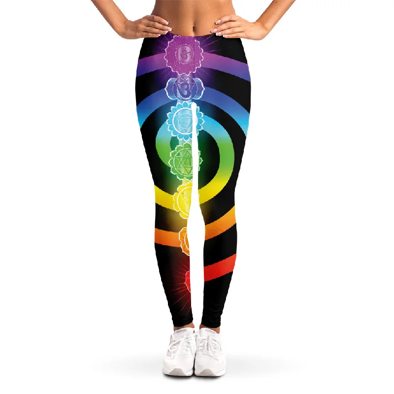 Seven Chakras Rainbow Of Life Print Women's Leggings