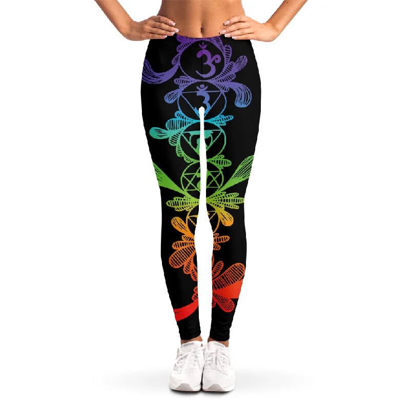 Seven Spiritual Chakras Print Women's Leggings