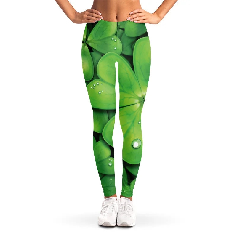 Shamrock Clover St. Patrick's Day Print Women's Leggings