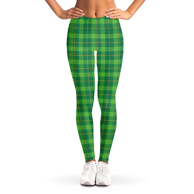 Shamrock Tartan St. Patrick's Day Print Women's Leggings