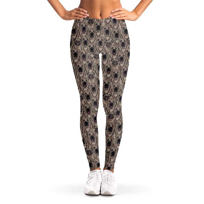 Shar Pei And Pug Pattern Print Women's Leggings