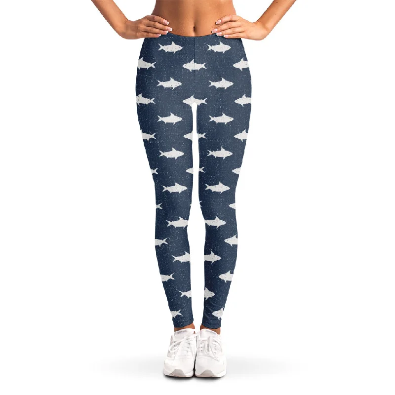 Shark Fish Pattern Print Women's Leggings