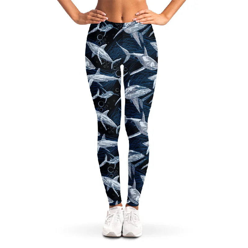 Shark Underwear Pattern Print Women's Leggings