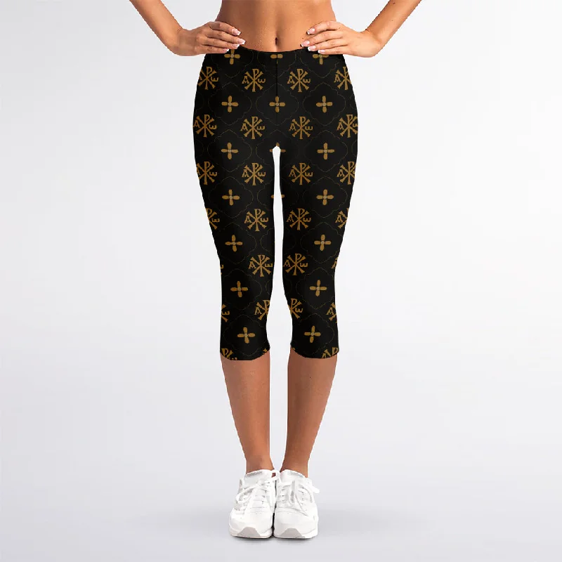 Sigla Orthodox Pattern Print Women's Capri Leggings