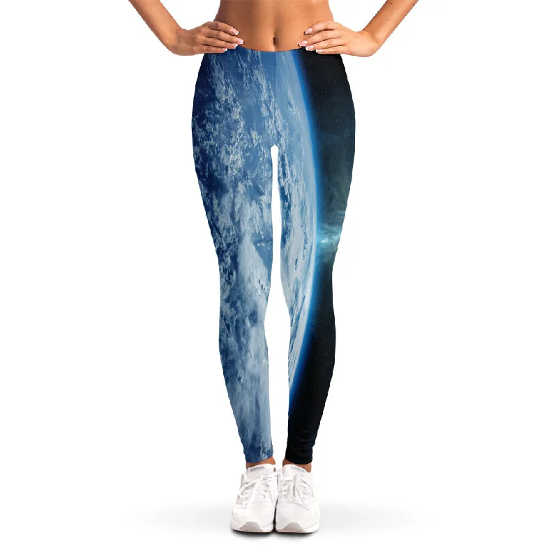 Space And Earth Print Women's Leggings