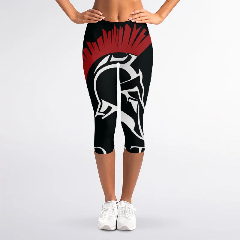 Spartan Molon Labe Print Women's Capri Leggings