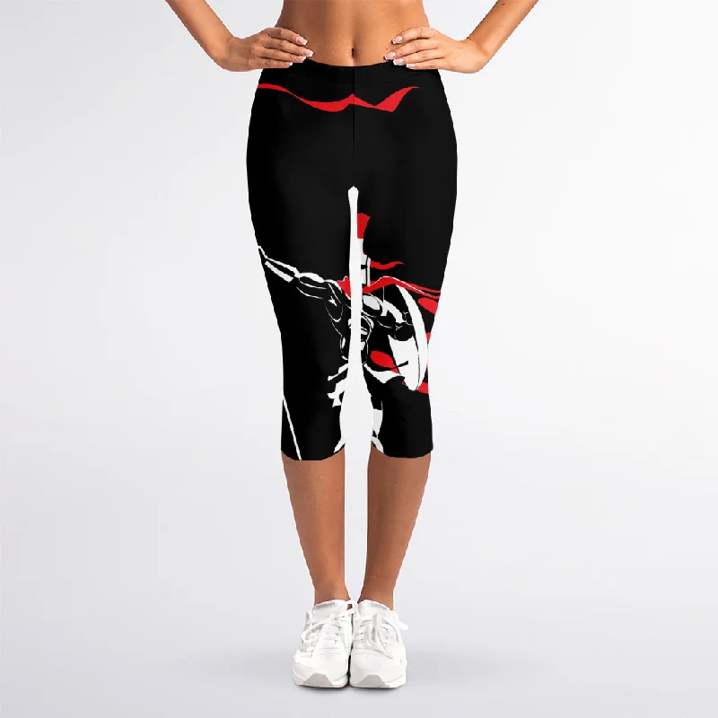 Spartan Warrior Print Women's Capri Leggings