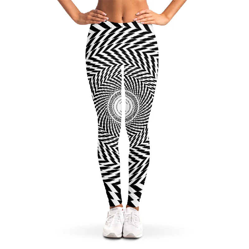 Spiral Illusory Motion Print Women's Leggings