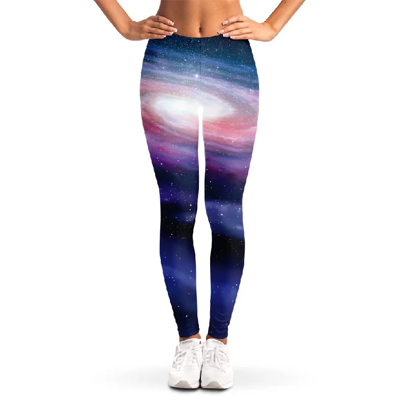 Spiral Milky Way Print Women's Leggings