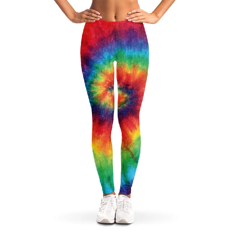 Spiral Tie Dye Print Women's Leggings