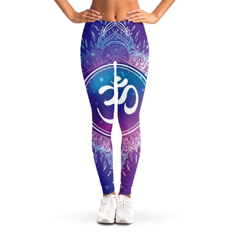 Spiritual Om Mandala Print Women's Leggings