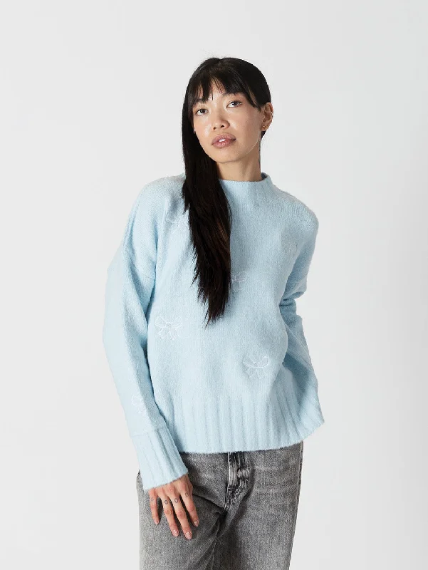 Tanya Bow Sweater - Blue