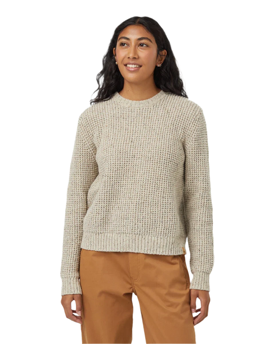 TENTREE Women's Highline Nep Crew Sweater Pale Oak Heather Nep