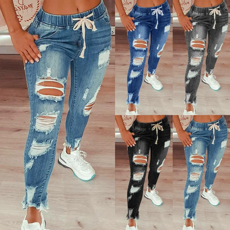 Hot Selling European And American Women'S Jeans Slim Slimming Women'S Jeans Trousers Stylish Relaxed Fit Skinny Jeans Hot Selling European And American Women'S Jeans Slim Slimming Women'S Jeans Trousers Stylish Relaxed Fit Skinny Jeans
