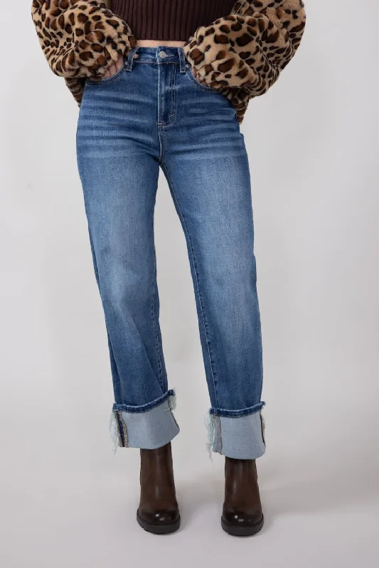 Mica Super High Rise Straight Cuffed Jeans for Women | MDP-T3308 Trendy Low-Rise Bootcut Jeans Mica Super High Rise Straight Cuffed Jeans for Women | MDP-T3308 Trendy Low-Rise Bootcut Jeans