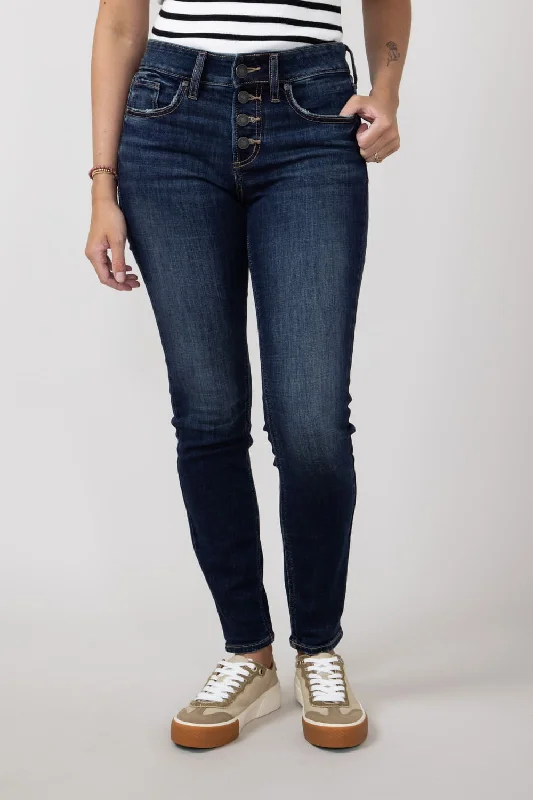 Silver Jeans Mid Rise Suki Skinny Jeans for Women | L93151CVS413 Elegant Tapered Leg Denim Silver Jeans Mid Rise Suki Skinny Jeans for Women | L93151CVS413 Elegant Tapered Leg Denim