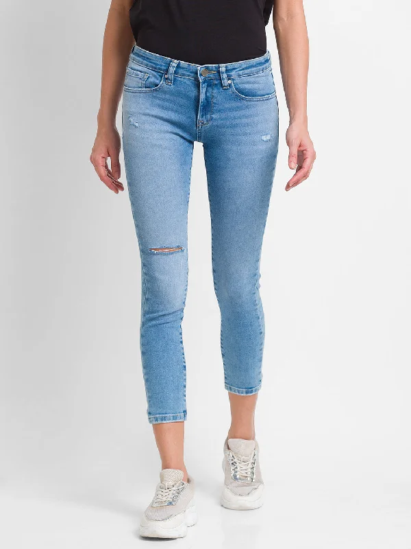 Spykar Light Blue Lycra Super Skinny Regular Length Jeans For Women (Alicia) Cozy Stretch High-Waist Jeans Spykar Light Blue Lycra Super Skinny Regular Length Jeans For Women (Alicia) Cozy Stretch High-Waist Jeans
