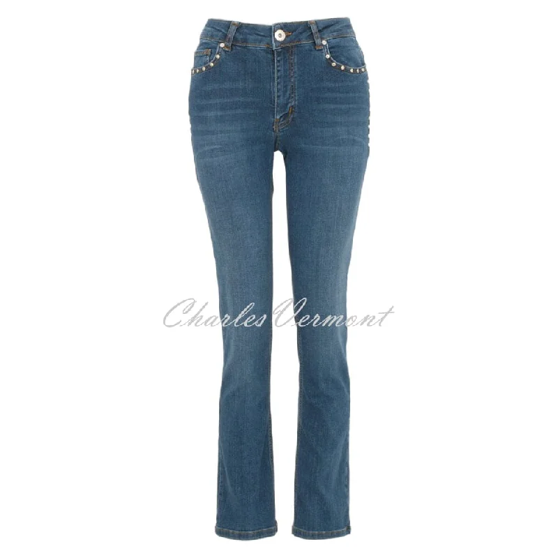 Dolcezza 'Never Without My Jeans' Embellished Stud Jean - Style 74403 Trendy Patchwork Denim Jeans Dolcezza 'Never Without My Jeans' Embellished Stud Jean - Style 74403 Trendy Patchwork Denim Jeans
