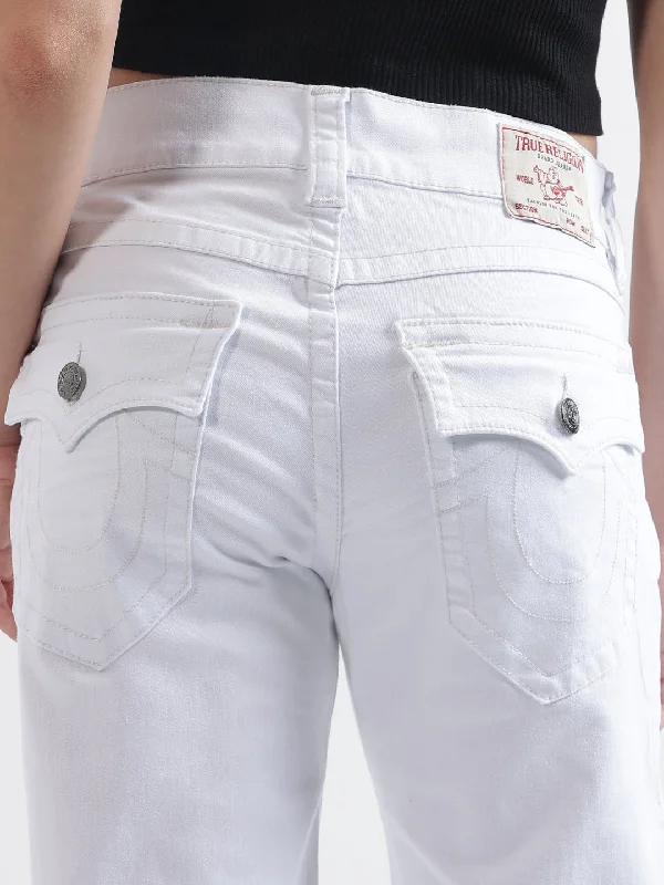 True Religion Womens SN Ricky Relax Straight Fit White Low Rise Jeans Casual Loose Fit Jeans True Religion Womens SN Ricky Relax Straight Fit White Low Rise Jeans Casual Loose Fit Jeans