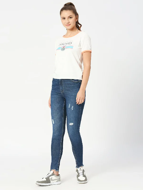 Women's Vintage Dark Blue Ibiza Highwaist Skinny Distressed Jeans Comfortable Mid-Rise Jeans Women's Vintage Dark Blue Ibiza Highwaist Skinny Distressed Jeans Comfortable Mid-Rise Jeans