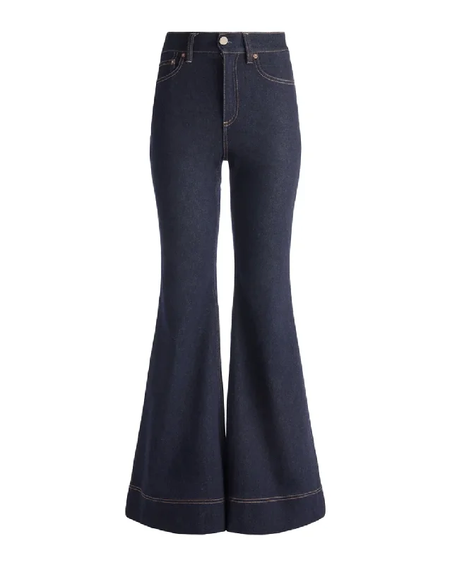 SB High Rise Bell Bottom Jeans in Dark Rinse