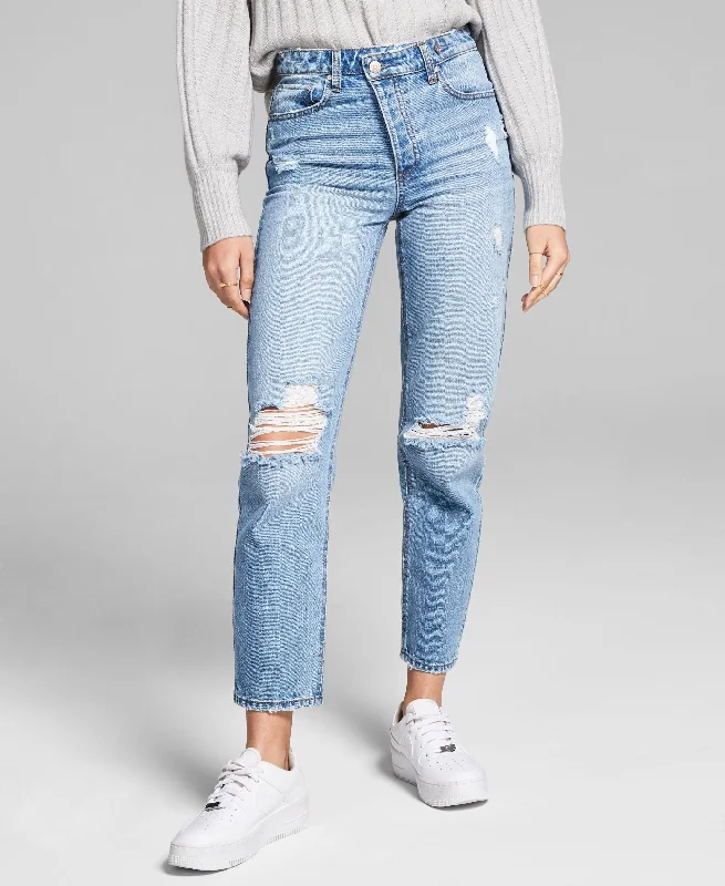 Now This Asymmetrical Cotton Straight Leg Jeans