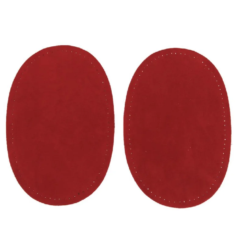 Maxbell Maxbell Sew-On Oval Elbow/Knee Patches Cord Jeans Repair Craft Sewing Applique Red