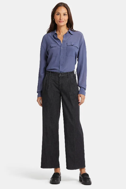 Teresa Wide Leg Ankle Jeans In Petite - Eternity